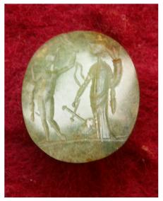 **SOLD**Superb moss agate Roman intaglio