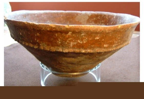 HL283.**SOLD** Large Burnished Red Slip Ware bowl