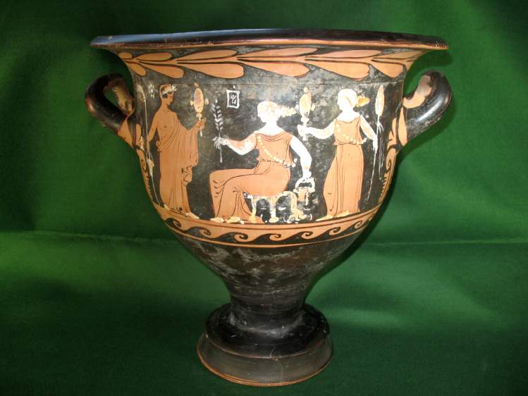 1596. **SOLD** Fine South Italian bell Campanian krater by named painter 