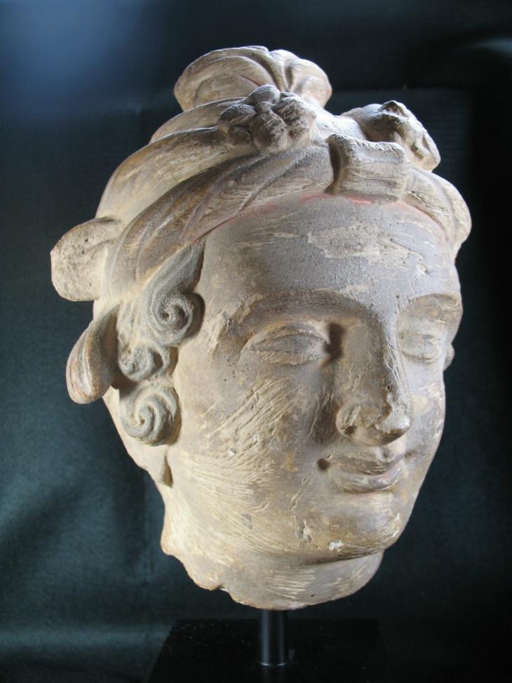 3002. **SOLD** Large and lovely Gandharan stucco head
