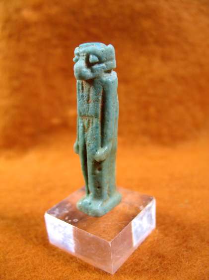 4279b. Very nice, rather uncommon,  Egyptian standing ape amulet