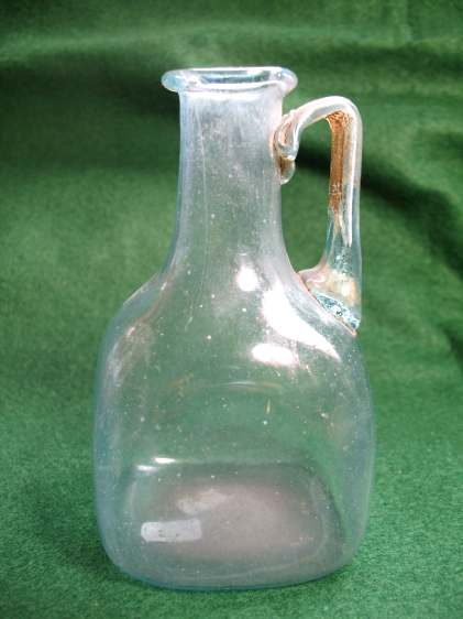 4076.**SOLD**  Nice angular Roman glass jug