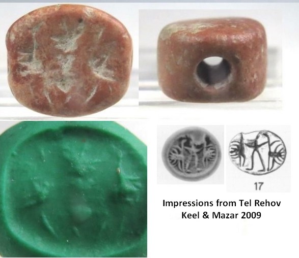 6000. **SOLD** Canaanite stamp seal: Baal