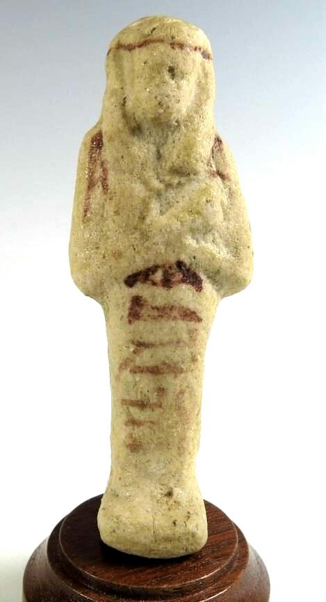 5781.**SOLD** Fairly elegant Third Intermediate Period faience ushabti 