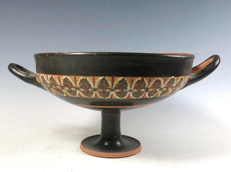 5989. **SOLD** Attic stemmed kylix - "band cup"