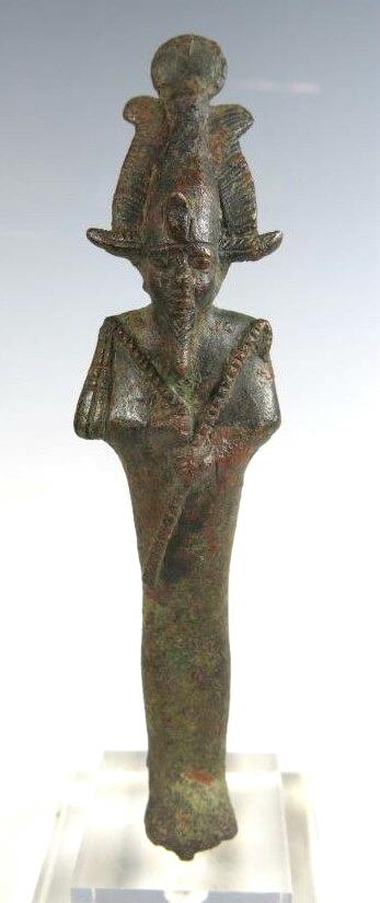 5952. **SOLD** Nice Egyptian bronze of Osiris from Lower Egypt.