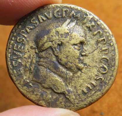 From my collection: VESPASIAN sestertius : Salus - very fine portrait