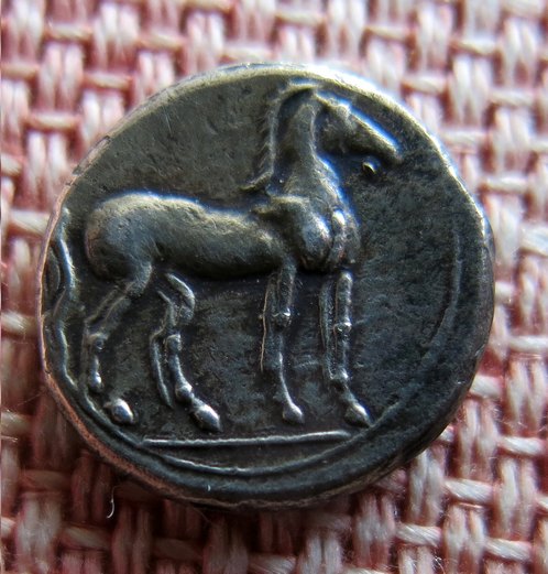 Carthage. Silver quarter Shekel . Time of Hannibal 