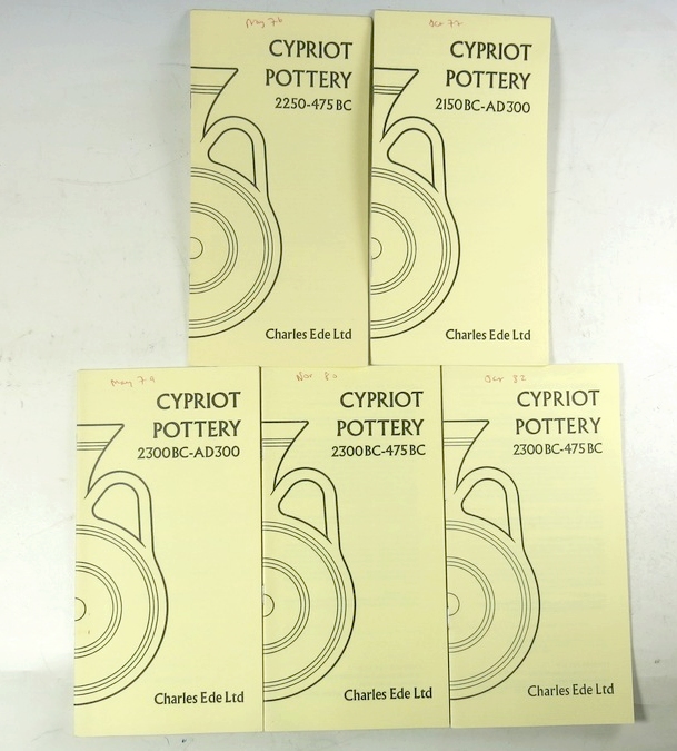 5 Charles Ede catalogues 1976-1982  CYPRIOT ANTIQUITIES 