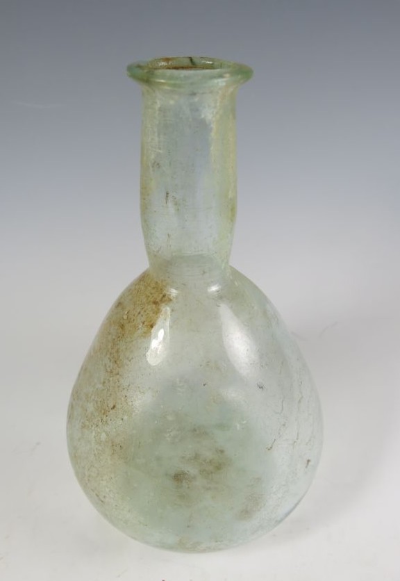 1999. Lovely and large Roman glass bottle.