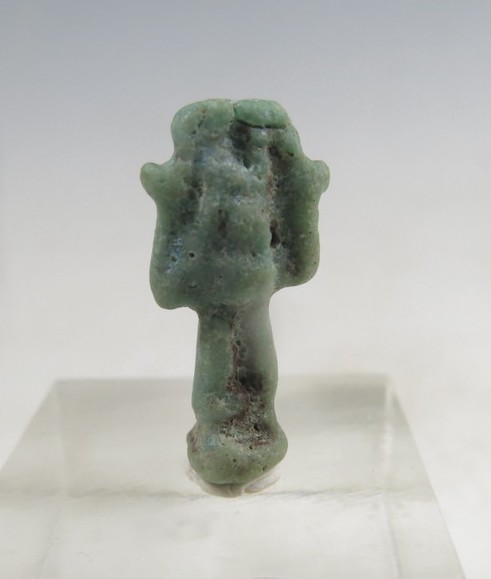 5846.  Small faience amulet of Shu .