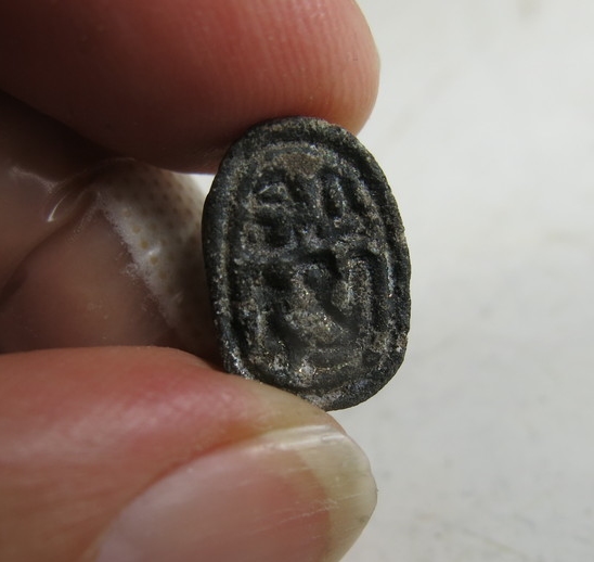 6083a. Unusual faience scarab