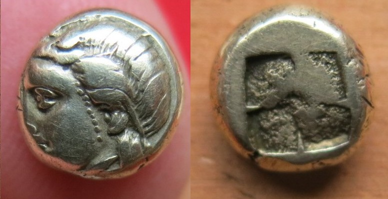 Very fine electrum Hekte (1/6 stater ) of Phokaia, Ionia . ex my collection