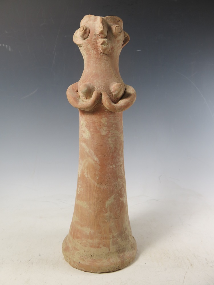 6150. Unusually large and imposing Bajaur Valley figurine