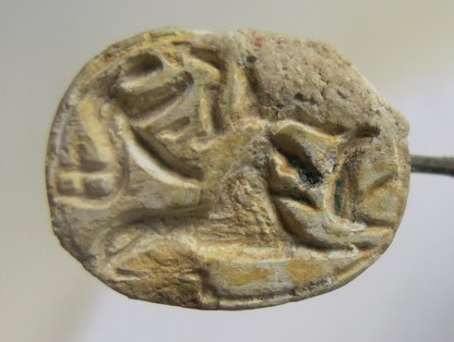 6081. A rare scarab showing the god Khnum