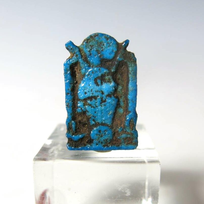 5901. Rare type of faience bead plaque of Isis