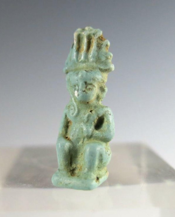 5866. **SOLD** RARE amulet: Khonsu or Harpokrates?