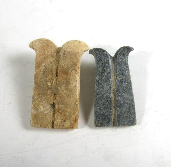 5260.  Fine and fairly rare hardstone pesh-kef amulets.