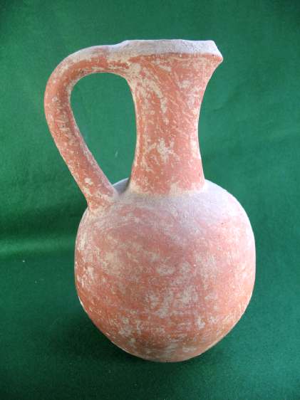 4031. **SOLD** RARE Ammonite terracotta jug