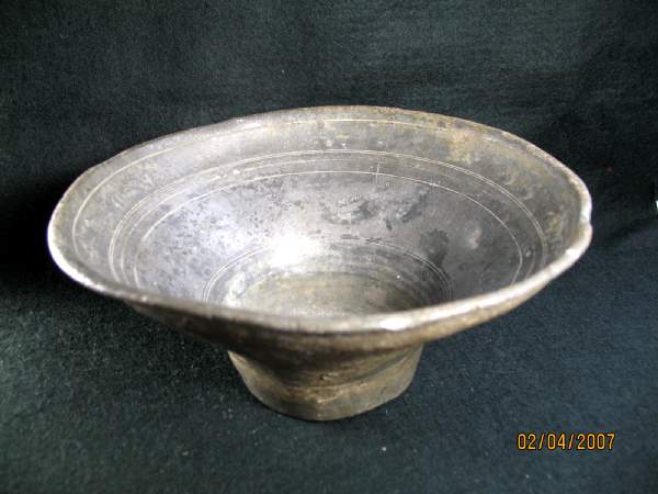 1241. Very unusual Byzantine lead bowl 7th/8th century