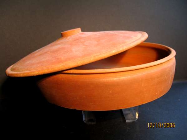 944. **SOLD** LARGE Roman Red Gloss Ware basin with lid