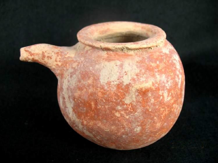 1737. **SOLD** A rare form of Middle Bronze Age pottery: "teapot"