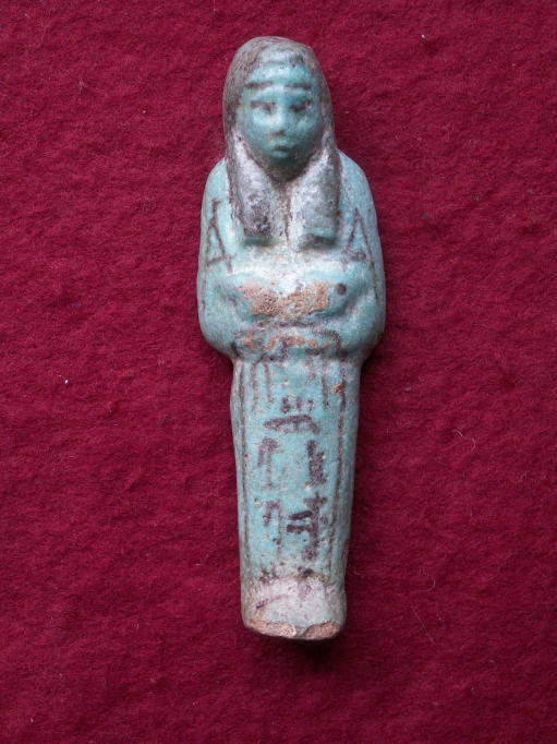 59.**SOLD**  Nice New Kingdom faience shabti
