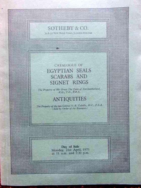 CATALOGUE:**SOLD**  Egyptian seals, scarabs and signets rings