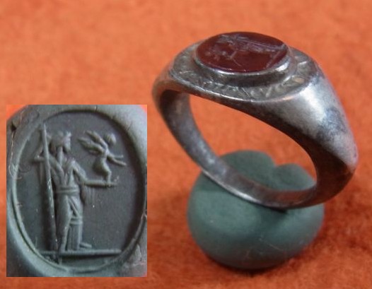 5306.**SOLD**  Very handsome wearable Roman silver ring