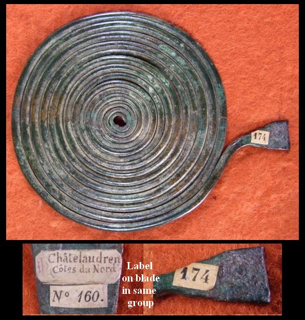 5382. Very fine Celtic bronze spiral : good provenance