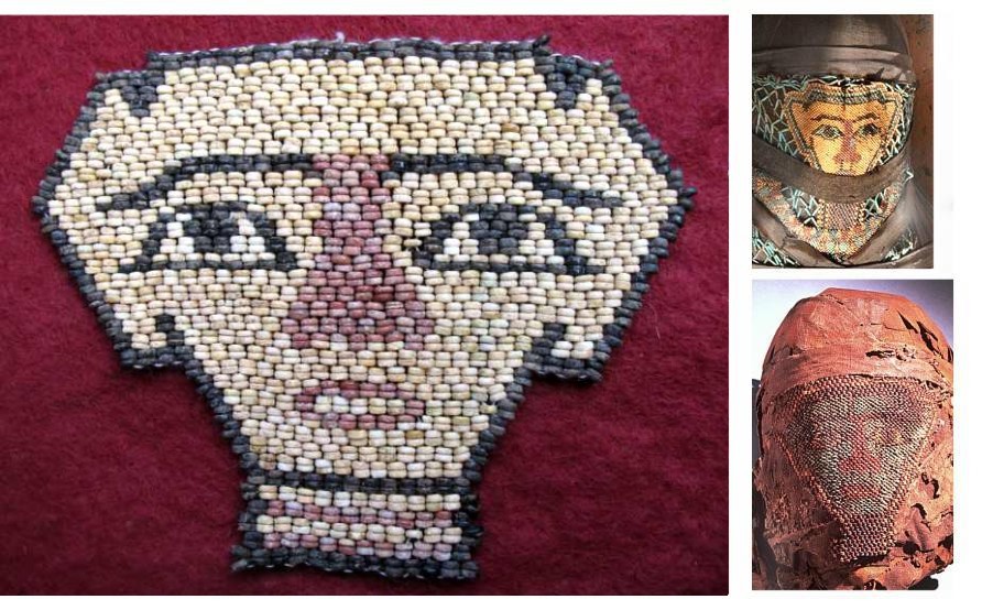 5373.**SOLD**Egyptian mummy bead  mask