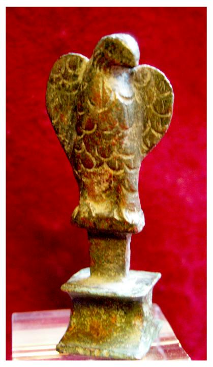 **SOLD**RB212. Fantastic Roman bronze eagle with cupric patination