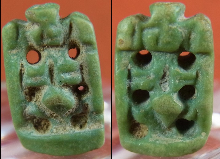 5001.  Unusual small faience plaque