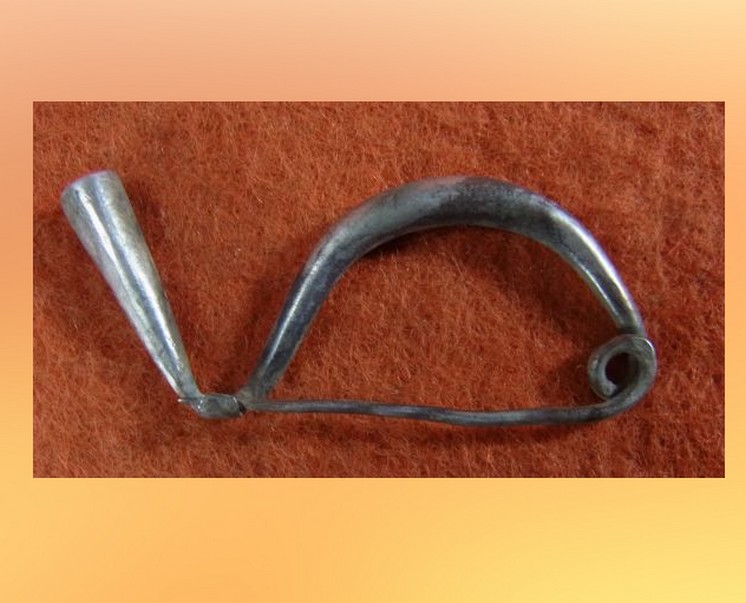 5304.  Nice silver Celtic fibula.