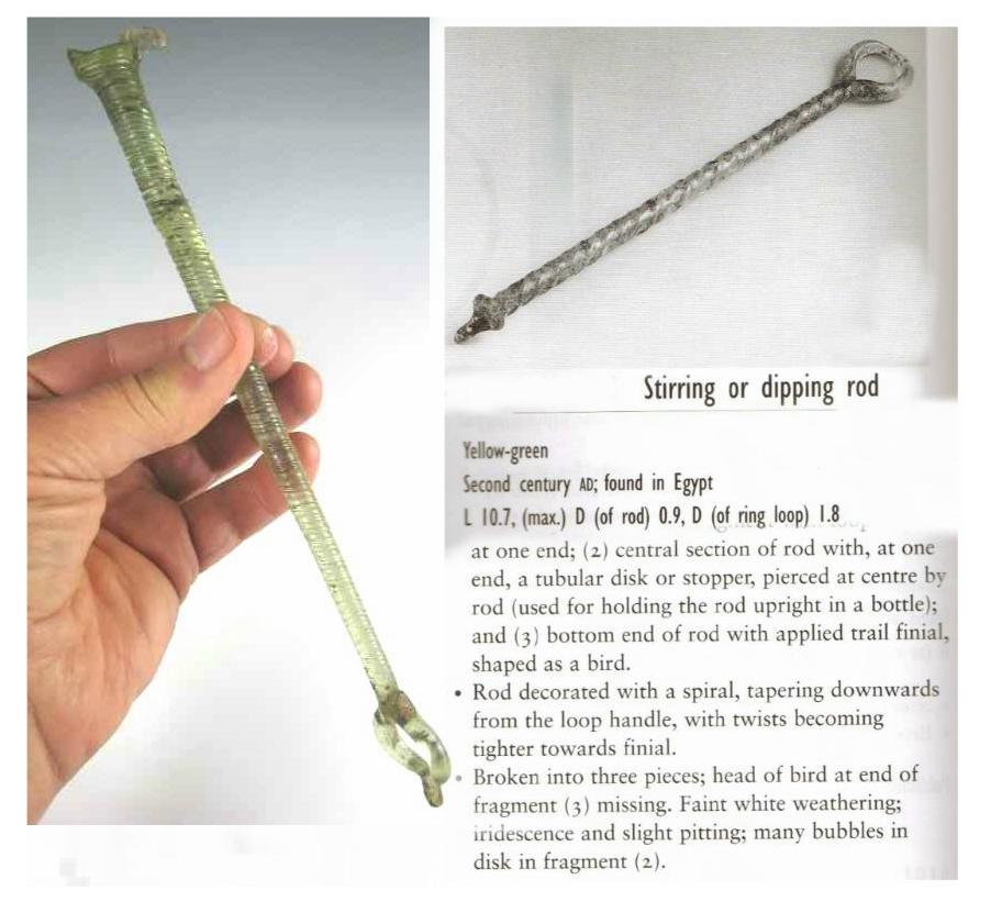  **SOLD** LARGE Roman glass stirrer
