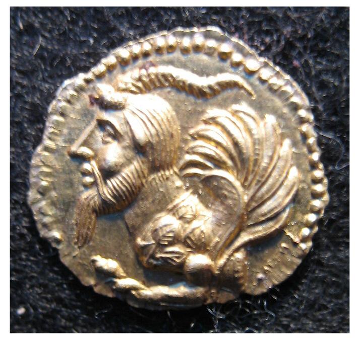 933. **SOLD**Amazing workmanship in Roman gold gryllos bezel