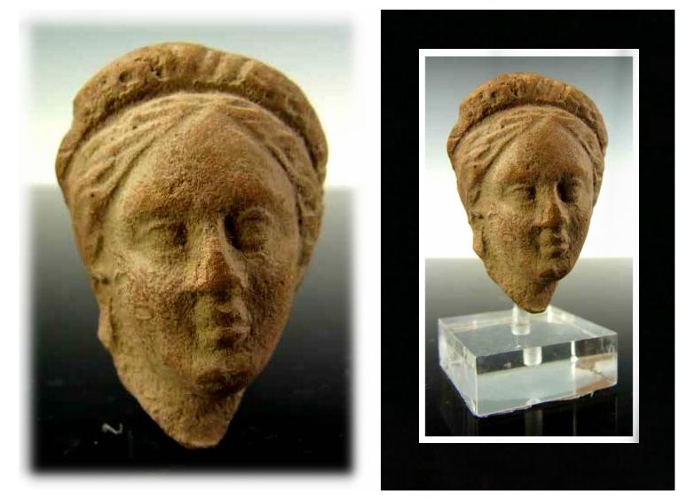 4759.  **SOLD** A rather nice terracotta fragment showing a woman
