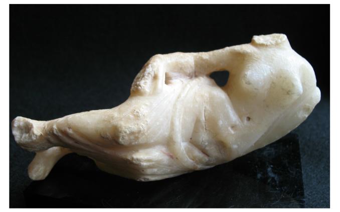 720. **SOLD**  Lovely fragmentary Hellenistic alabaster reclining figure