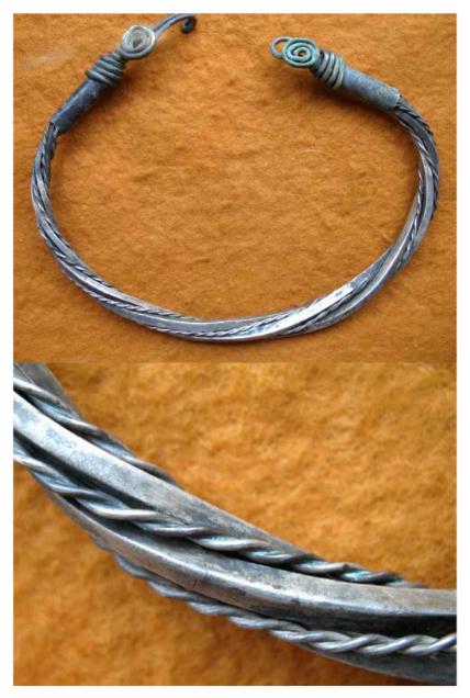 4559.**SOLD** Magnificent Romano Celtic silver torc.
