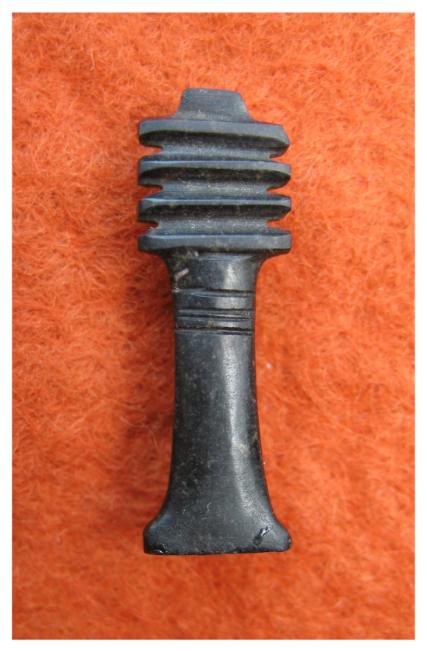 1382.**SOLD** Extremely fine black stone Egyptian Djed amulet