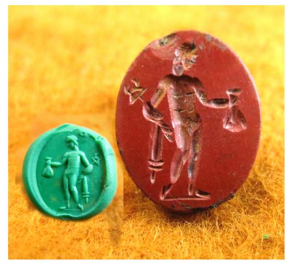 3098.**SOLD** Superb Roman intaglio of Mercury