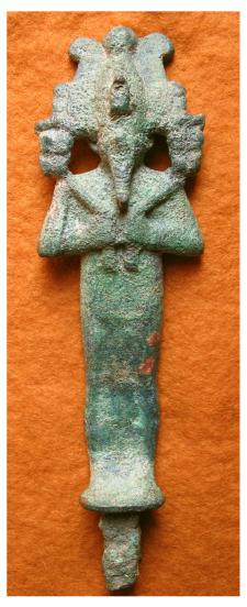 810. **SOLD** Very fine Egyptian bronze of Osiris from Middle Egypt