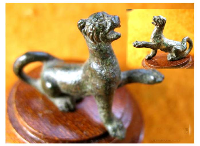 1589. **SOLD** Very fine small and really charming Roman bronze ? panther