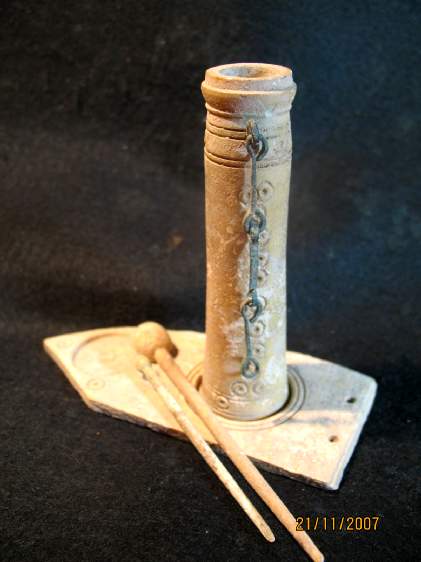 1644. **SOLD** Interesting Coptic bone khol pot 