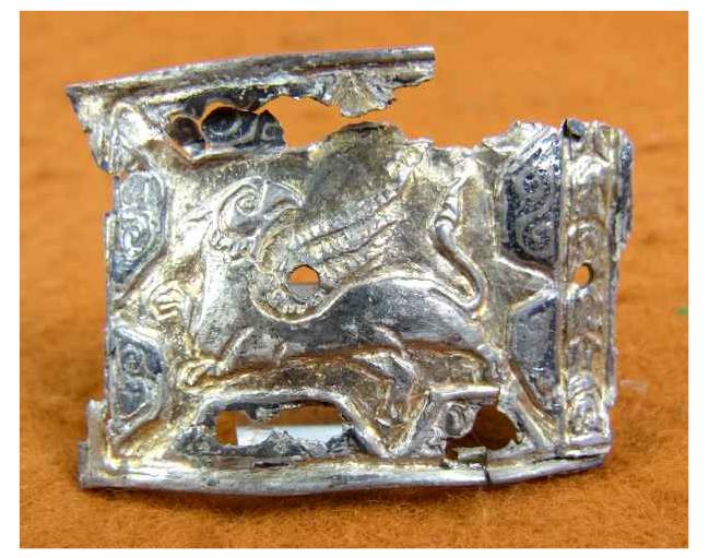 4678. **SOLD** Very fine Roman silver belt part