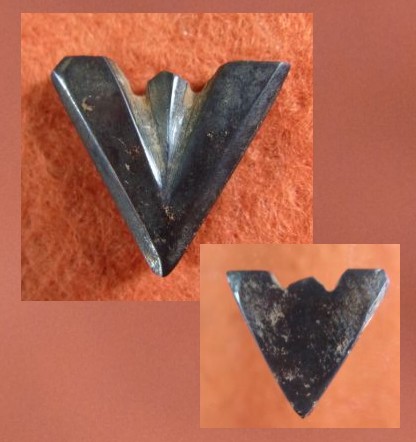**SOLD** Very fine rare black hard stone plummet amulet
