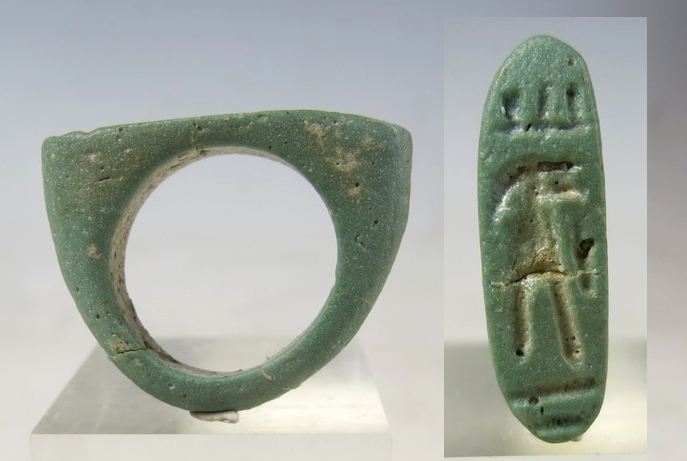 6137. An Egyptian New Kingdom faience ring