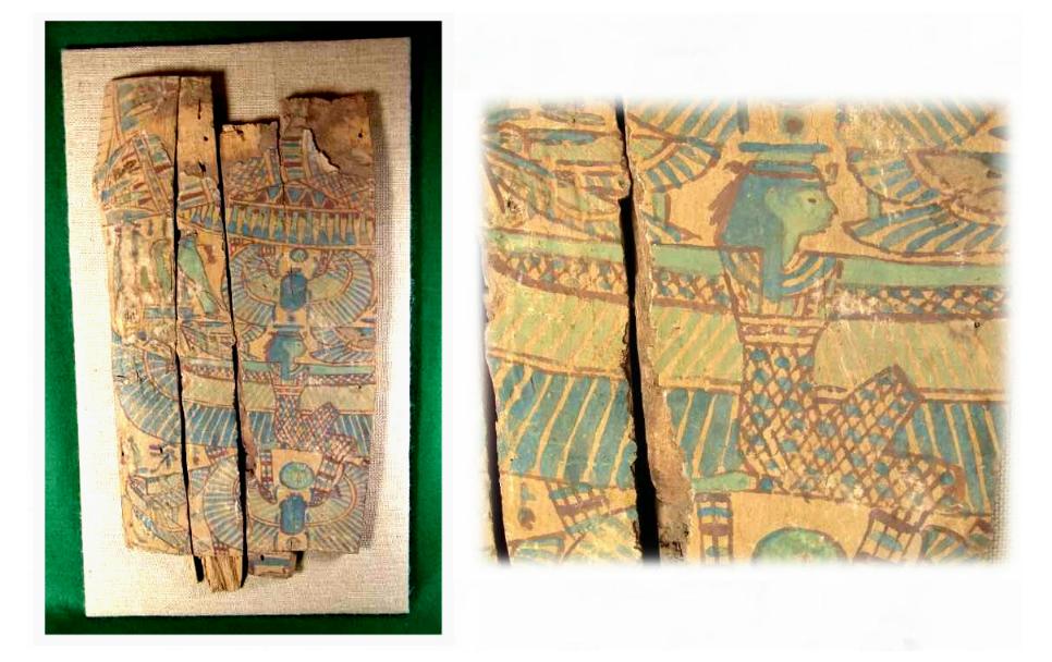4644. **SOLD** Very attractive painted sarcophagus panelling