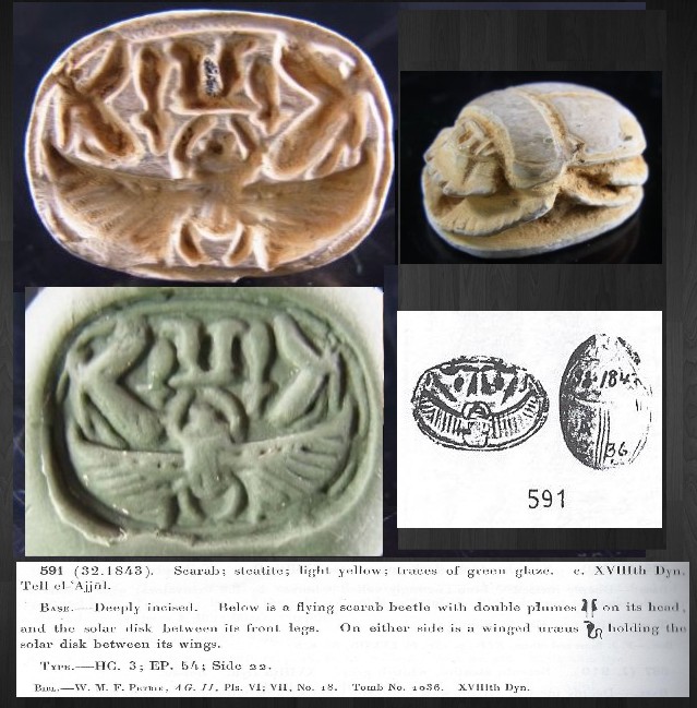 **SOLD** Fine and very deeply cut New Kingdom steatite scarab