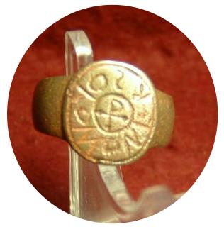 **SOLD** Rare early Christian bronze Roman ring